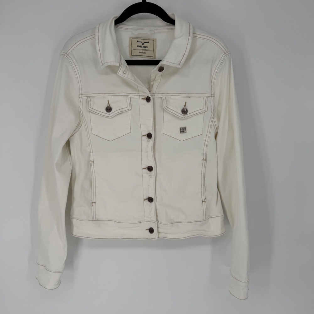 KIMES RANCH MEDIUM WINSLOW TRUCKER JACKET OFF-WHITE WESTERN RANCH COWGIRL CHIC